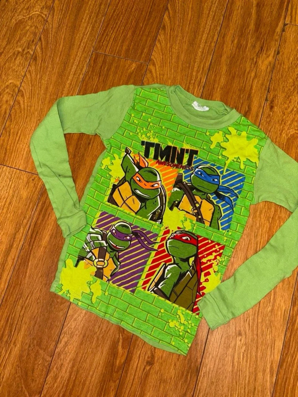 Y2K Green Teenage Mutant Ninja Turtles long sleeve shirt